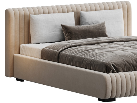 Fabric Stripe Pattern Bed 3D मॉडल