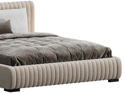 Fabric Stripe Pattern Bed 3D Model