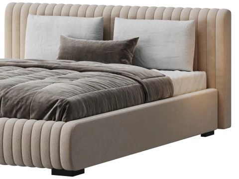 Fabric Stripe Pattern Bed 3D Model