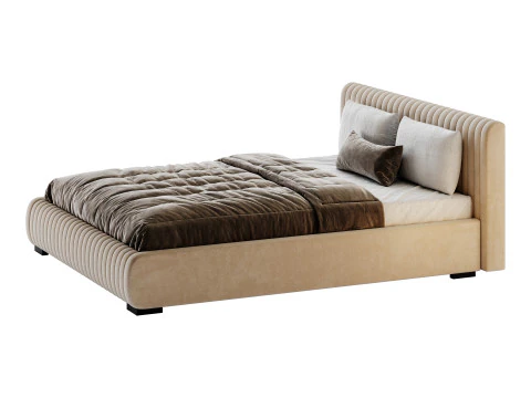 Fabric Stripe Pattern Bed 3D Model