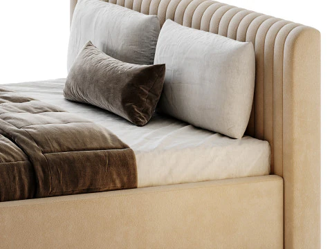Fabric Stripe Pattern Bed 3D Model