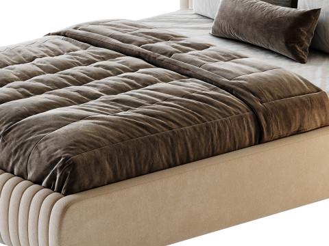 Fabric Stripe Pattern Bed 3D मॉडल
