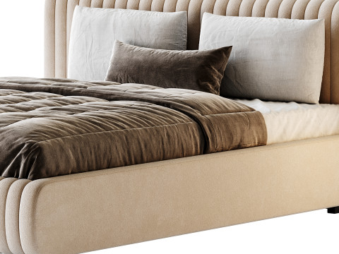 Fabric Stripe Pattern Bed 3D मॉडल