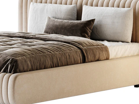 Fabric Stripe Pattern Bed 3D Model