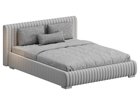 Fabric Stripe Pattern Bed 3D मॉडल