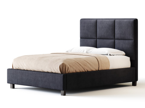 Flair 3-Piece Full Bed - Grey 3D Model