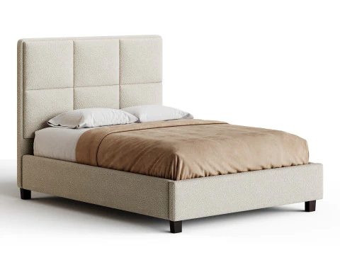 Flair 3-Piece Full Bed - Grey 3D Model