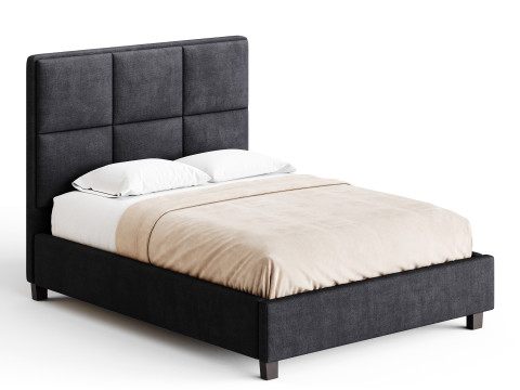 Flair 3-Piece Full Bed - Grey 3D Model