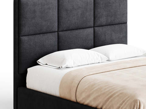 Flair 3-Piece Full Bed - Grey 3D Model