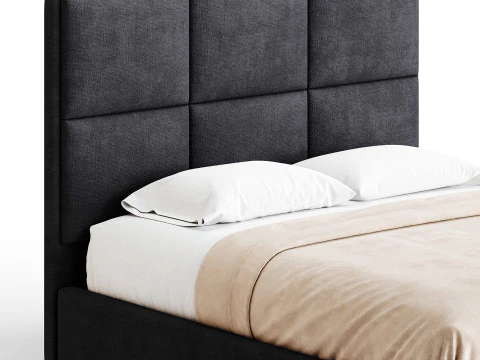Flair 3-Piece Full Bed - Grey 3D Model