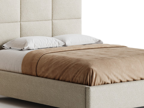 Flair 3-Piece Full Bed - Grey 3D Model