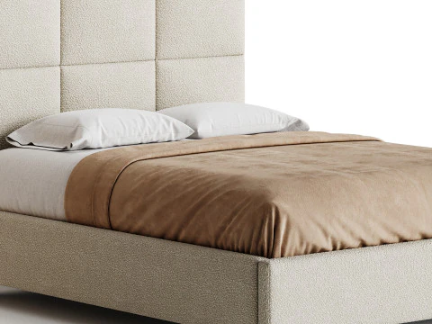 Flair 3-Piece Full Bed - Grey 3D Model