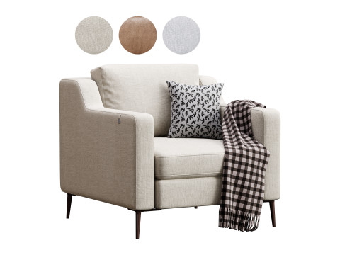 Halle armchair L by Delavega 3D 모델