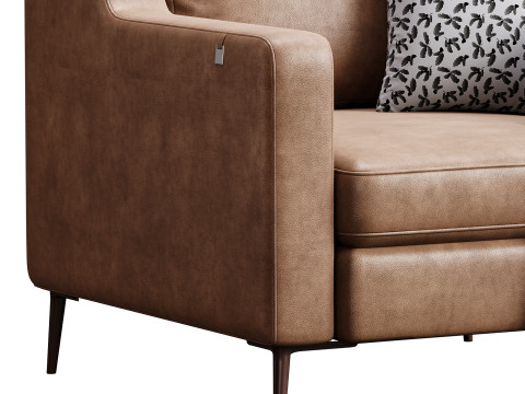 Halle armchair L by Delavega 3D Model
