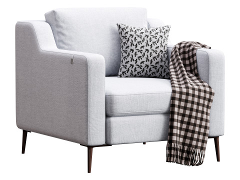 Halle armchair L by Delavega 3D Model