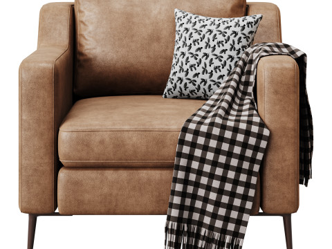 Halle armchair L by Delavega 3D Model