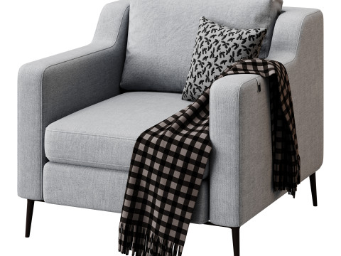Halle armchair L by Delavega 3D Model