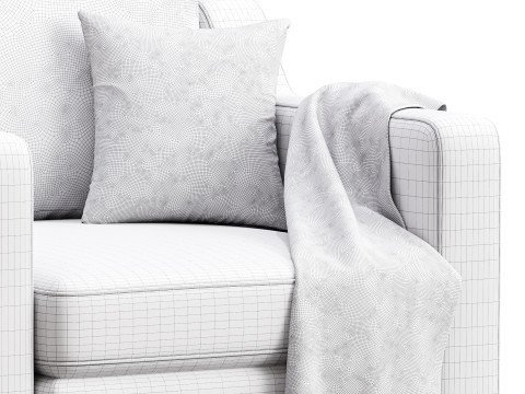 Halle armchair L by Delavega 3D Model