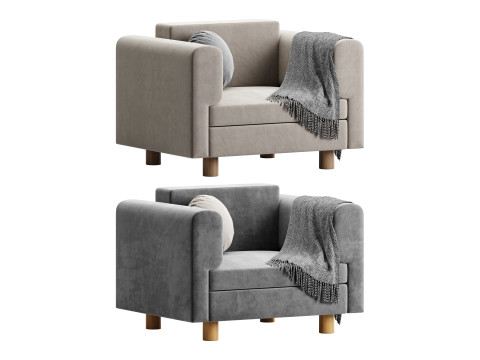 InMar Velvet Smoking Chair 3D Модель