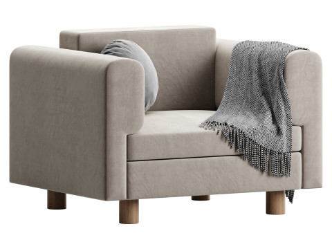 InMar Velvet Smoking Chair 3D Model