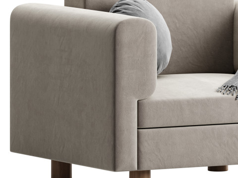 InMar Velvet Smoking Chair 3D Model