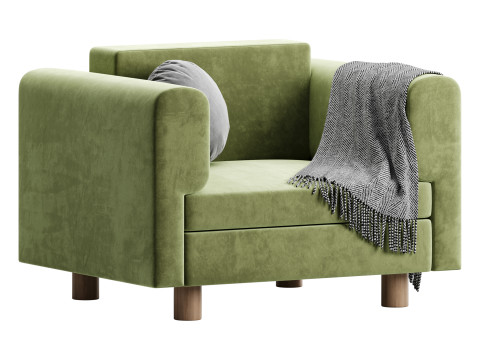 InMar Velvet Smoking Chair 3D Model