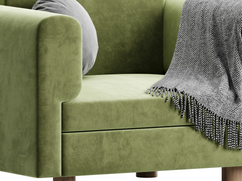 InMar Velvet Smoking Chair 3D Model