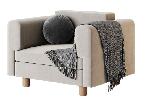 InMar Velvet Smoking Chair 3D Model