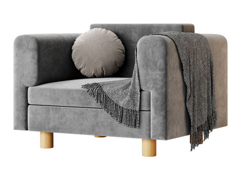 InMar Velvet Smoking Chair 3D Model