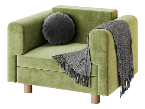 InMar Velvet Smoking Chair 3D Model