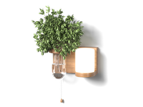 Isla Wall Mounted Lamp Glass Vase 3Dモデル