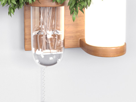 Isla Wall Mounted Lamp Glass Vase 3D Модель