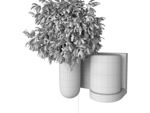 Isla Wall Mounted Lamp Glass Vase 3D Модель