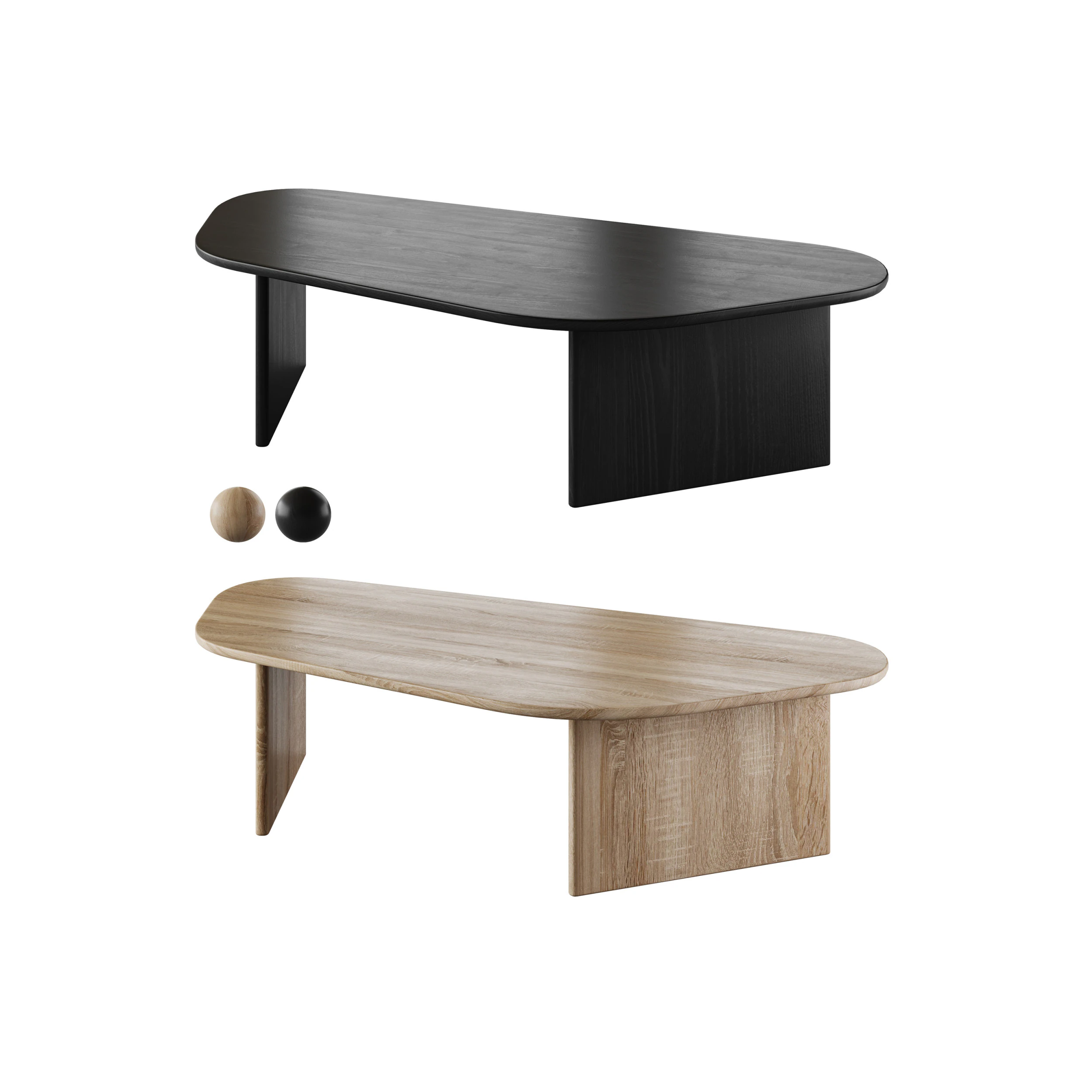 Modern coffee table 2 3D Model .c4d .max .obj .3ds .fbx .stl .blend