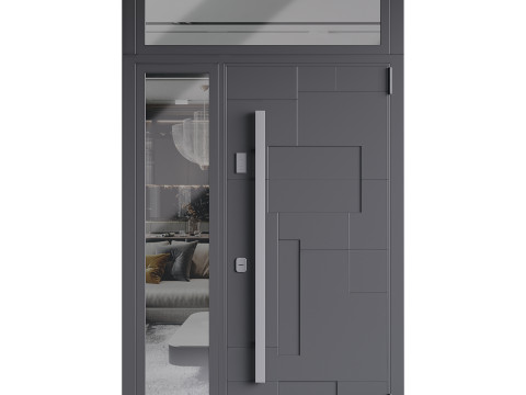 Modern entrance door 01 Model 3D