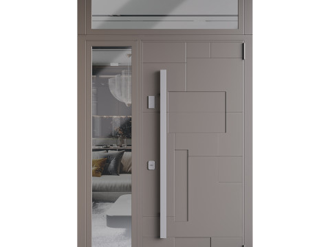 Modern entrance door 01 Model 3D