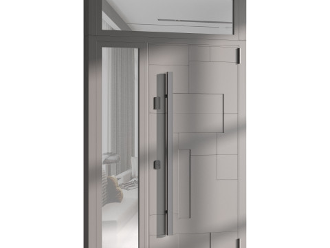 Modern entrance door 01 Model 3D