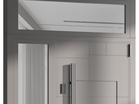 Modern entrance door 01 Model 3D