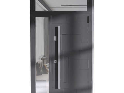 Modern entrance door 01 Model 3D