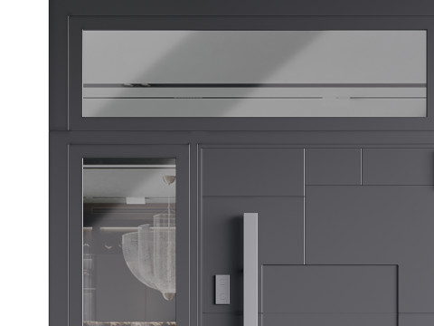 Modern entrance door 01 Model 3D