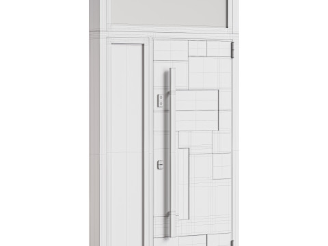 Modern entrance door 01 Model 3D