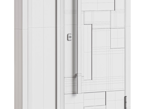 Modern entrance door 01 Model 3D