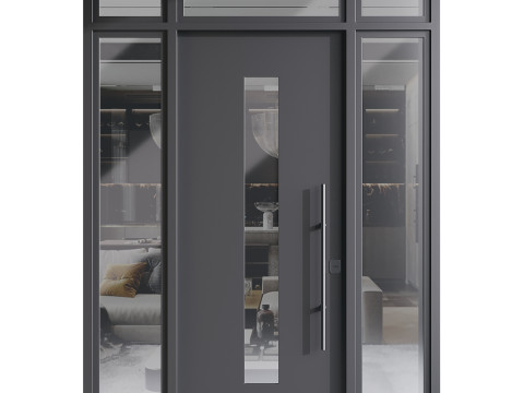 Modern entrance door 05 3D Model