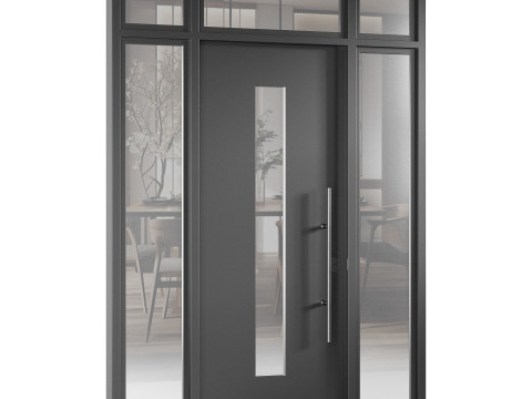 Modern entrance door 05 3D Model