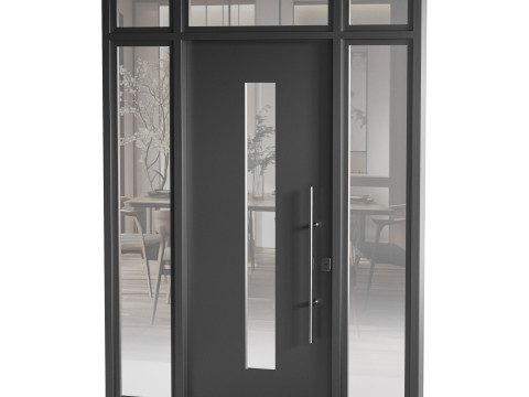 Modern entrance door 05 3D Model