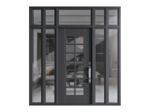 Modern entrance door 006 3D Model