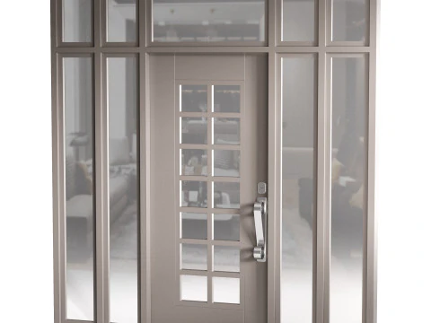 Modern entrance door 006 3D Model