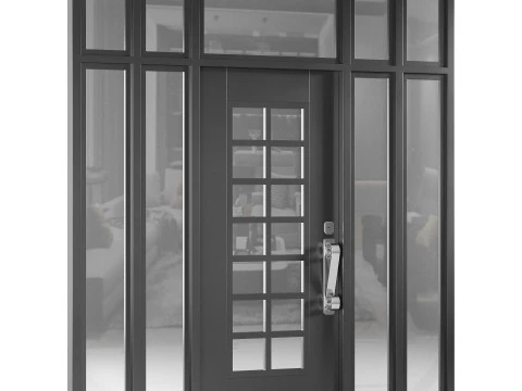 Modern entrance door 006 3D Model