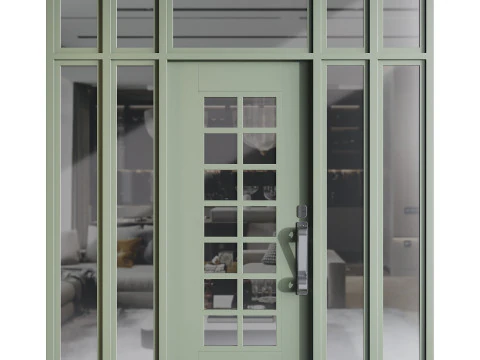 Modern entrance door 006 3D Model