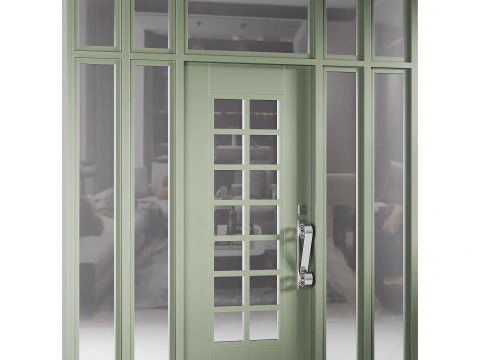Modern entrance door 006 3D Model